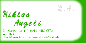 miklos angeli business card